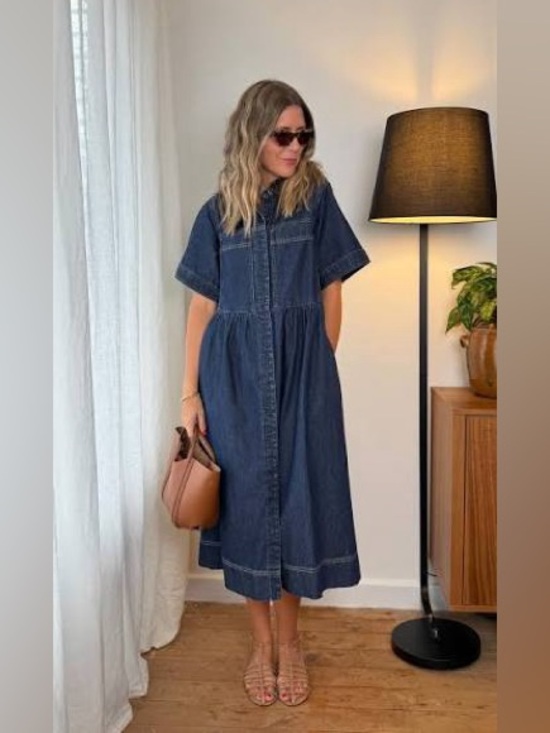 maye Dresses & Skirts - MAYE Harper Denim Dress 3X